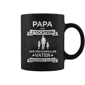 Papa Zwei Mädchen Für Zweifachenater 2 Töchteratertag Tassen - Geschenkecke