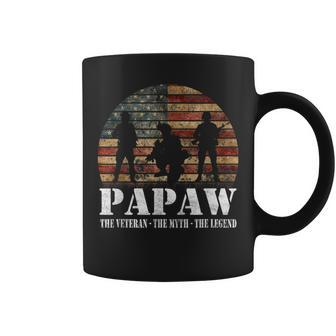 Papaw Veteran Myth Legend 4 Of July Coffee Mug - Monsterry CA