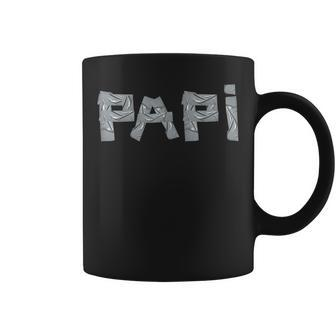 Papi Dad Fathers Day 2024 Tape Style Coffee Mug - Seseable