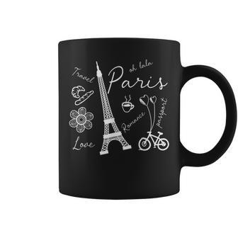 Paris Travel City Love Eiffel Tower Coffee Mug - Monsterry