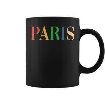 Paris Vintage Retro Colors Aesthetic Classic Coffee Mug - Monsterry