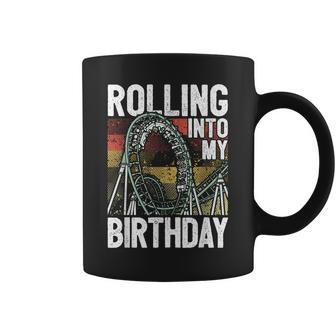 Theme Park Birthday I Rolling Into Birthday I Roller Coaster Coffee Mug - Monsterry