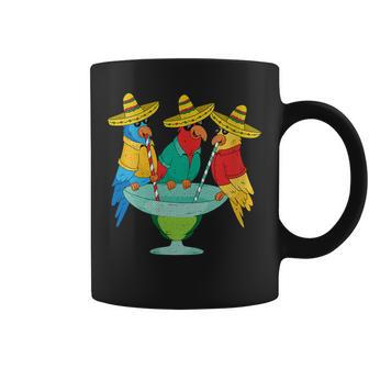 Parrot Cinco De Mayo Drinking Tequila Mexican Fiesta Coffee Mug - Monsterry AU