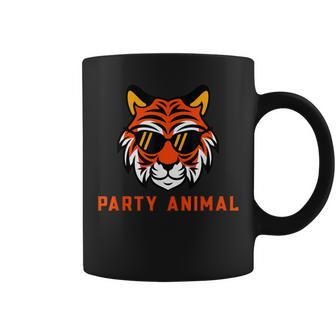Party Animal Tiger Sunglasses Coffee Mug - Monsterry AU