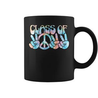 Pastel Tie Dye Peace Sign Hands Senior Class Of 2022 Coffee Mug - Monsterry DE