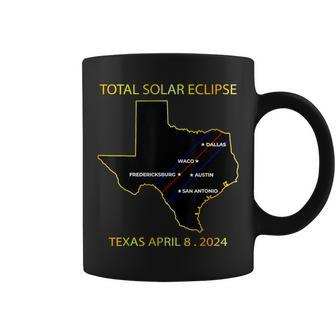 Path Of Solar Eclipse 2024 Interactive Map Texas Eclipse Coffee Mug - Monsterry DE