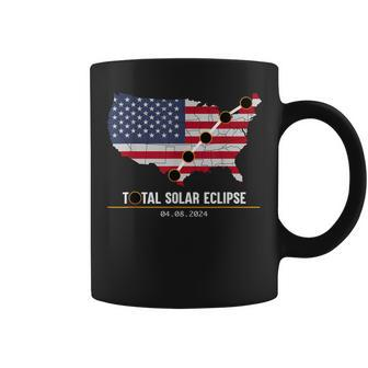 Path Of Totality America Eclipse Usa Map Total Solar 2024 Coffee Mug - Thegiftio UK