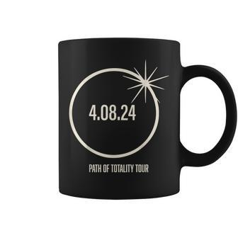 Path Of Totality Tour Minimalistic Solar Eclipse Coffee Mug - Monsterry