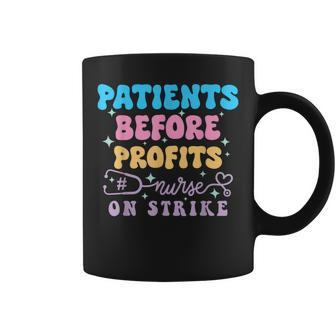 Patients Before Profits Nurses On Strike Support Nurses Coffee Mug - Thegiftio UK