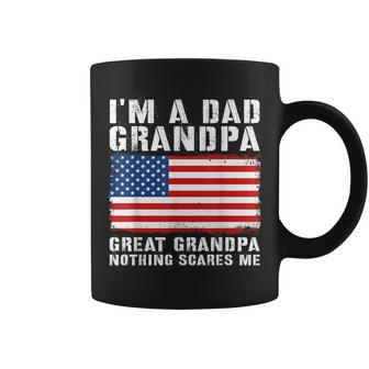 Patriotic American Flag Dad Grandpa Great Grandpa Graphic Coffee Mug - Monsterry