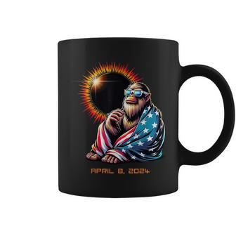 Patriotic Bigfoot Sasquatch Lovers Total Solar Eclipse 2024 Coffee Mug | Mazezy
