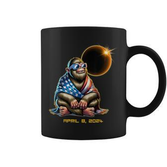 Patriotic Bigfoot Sasquatch Lovers Total Solar Eclipse 2024 Coffee Mug - Seseable