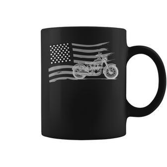 Patriotic Biker Flag American Pride Motorcycle Coffee Mug - Monsterry DE