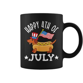 Patriotic Dachshund Fourth Of July 4Th Flag Cute Hot Dog Coffee Mug - Monsterry CA