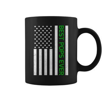Patriotic Dad Grandpa Fathers Day Usa Flag Best Pops Ever Coffee Mug - Monsterry