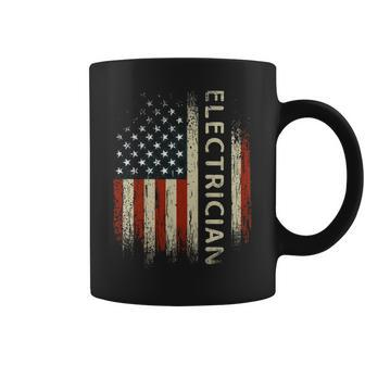 Patriotic Electrician American Usa Flag Coffee Mug | Mazezy