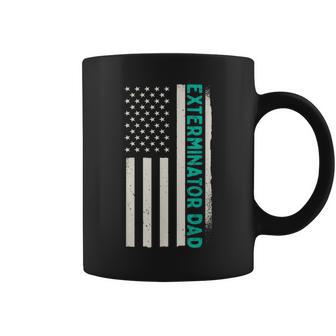 Patriotic Extermination Exterminator Dad American Flag Coffee Mug - Monsterry