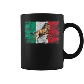 Patriotic Horse Italian Flag Farm Horseback Riding Horses Coffee Mug - Monsterry