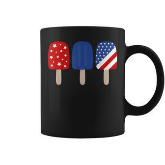 Patriotic Red White Blue Popsicle Dad Men Coffee Mug - Monsterry