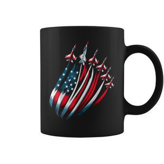 Patriotic Usa Flag Fighter Jets Boys 4Th Of July Coffee Mug - Monsterry