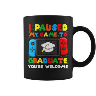 I Paused My Game To Graduate Graduation Boys Gamer Coffee Mug - Seseable