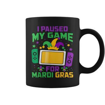 I Paused My Game For Mardi Gras Video Game Controller Boys Coffee Mug - Seseable