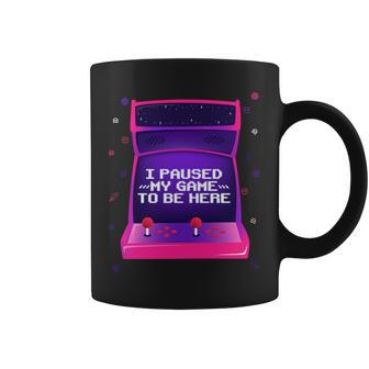 I Paused My Game To Be Here Video Gamer Retro Vintage Coffee Mug - Monsterry DE