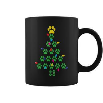 Paws Print Christmas Tree Dog Cat Coffee Mug - Monsterry UK