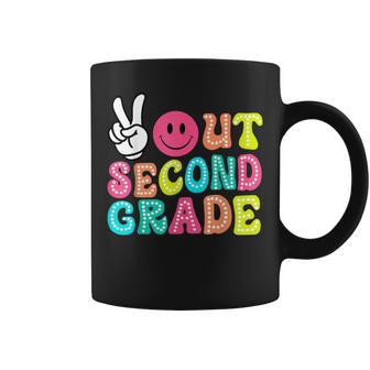 Peace Out 2Nd Grade Graduation Class 2024 Last Day Of School Coffee Mug - Monsterry