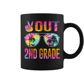 Peace Out 2Nd Grade Tie Dye Graduation Last Day Of School Coffee Mug | Mazezy DE