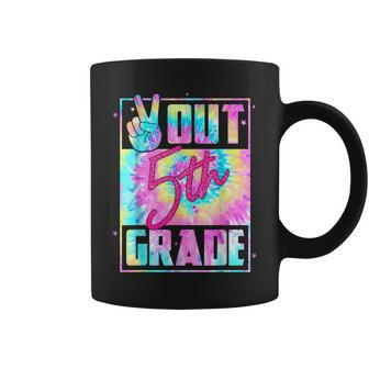 Peace Out 5Th Grade Happy Last Day Of School Tie Dye Coffee Mug - Monsterry CA