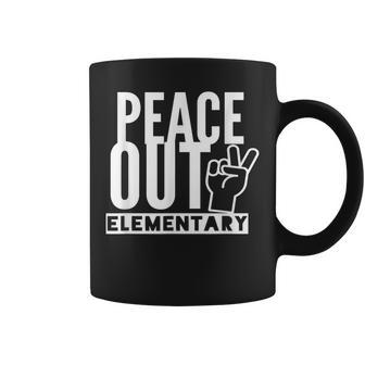 Peace Out Elementary School Off To Middle School Coffee Mug - Monsterry DE