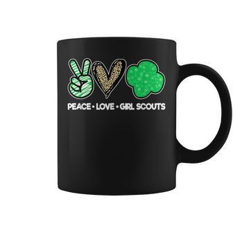 Peace Love Cookie Scout For Girls Bakery Cookie Season Coffee Mug | Mazezy