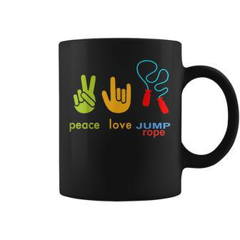 Peace Love Jump Rope Skipping Jumping Coffee Mug - Monsterry DE