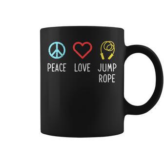 Peace Love Jump Rope Jumping Skipping Sports Coffee Mug - Monsterry