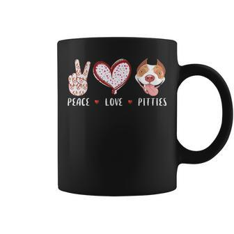 Peace Love Pitties Pitbulls For Men Women Kids Pit Bull Coffee Mug | Mazezy