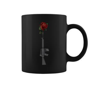 Make Peace Not War Gun With Rose Coffee Mug - Monsterry UK