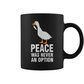 Peace Was Never An Option Goose Meme Coffee Mug - Thegiftio UK