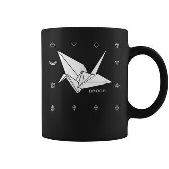 Peace Origami Crane Japanese Coffee Mug - Monsterry CA