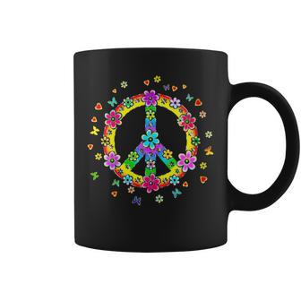 Peace Sign Flower Power Hippie Symbol Freedom Love Coffee Mug - Monsterry