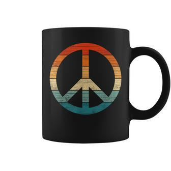 Peace Sign Vintage Distressed Anti War Freedom Retro Coffee Mug - Monsterry AU