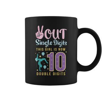 Peace Out Single Digits Im 10 Party 10Th Years Old Birthday Coffee Mug - Thegiftio UK