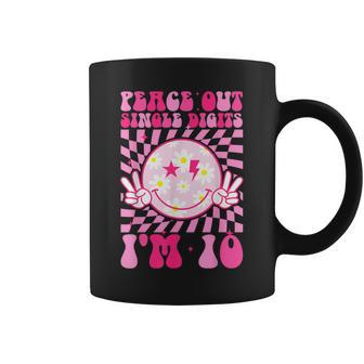 Peace Single Digits I'm 10 Smile Face For Birthday Girls Coffee Mug - Monsterry UK