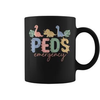 Pediatric Emergency Nurse Dinosaurs Peds Er Nurse Women Coffee Mug | Mazezy