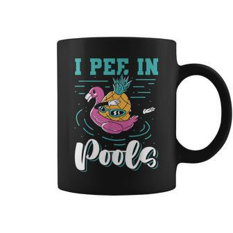 I Pee In Pools Swimming Joke Peeing In Public Pools Coffee Mug - Thegiftio UK