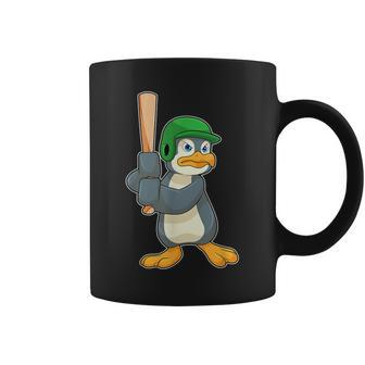 Penguin Baseball Baseball Bat Sports Coffee Mug - Monsterry CA