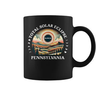 Pennsylvania Eclipse 40824 Retro Total Solar Eclipse 2024 Coffee Mug | Mazezy AU