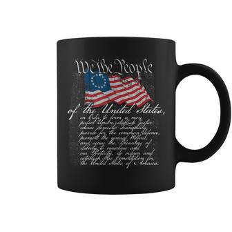 We The People US Constitution With Betsy Ross Flag Coffee Mug - Monsterry