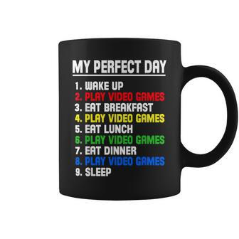 My Perfect Day Video Games Video Gamers Coffee Mug - Seseable