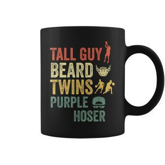 Perfect For Kids Dudetall Guy Beard Twins Purple Hoser Coffee Mug | Crazezy UK